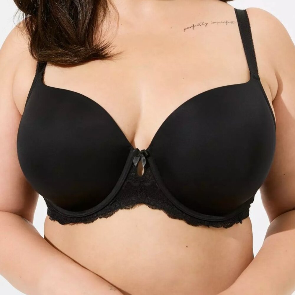 Torrid Rich Black Perfect T-Shirt Bra NWT | Size 44D